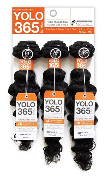 SENSUAL COLLECTION Yolo 365 3PCS Brazilian Bundle 18,20,22 PINEAPPLE WAVE Sareya Beauty Supply Store, Hair extensions in calgary